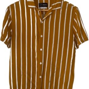 Original Use Men's Brown Striped Shirt